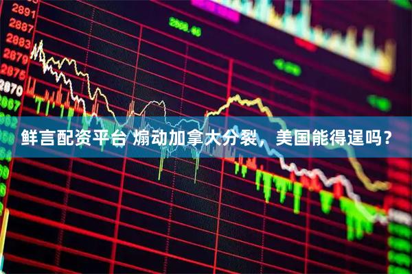 鲜言配资平台 煽动加拿大分裂，美国能得逞吗？